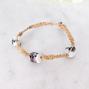 Braided Hemp Beaded Bracelet